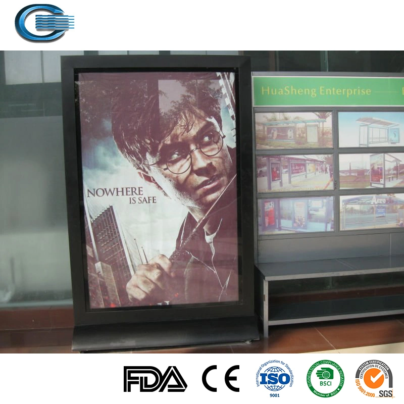 Huasheng Wholesale LED Light Box Sign Outdoor LED Round Lightbox Store Advertising Light Boxes