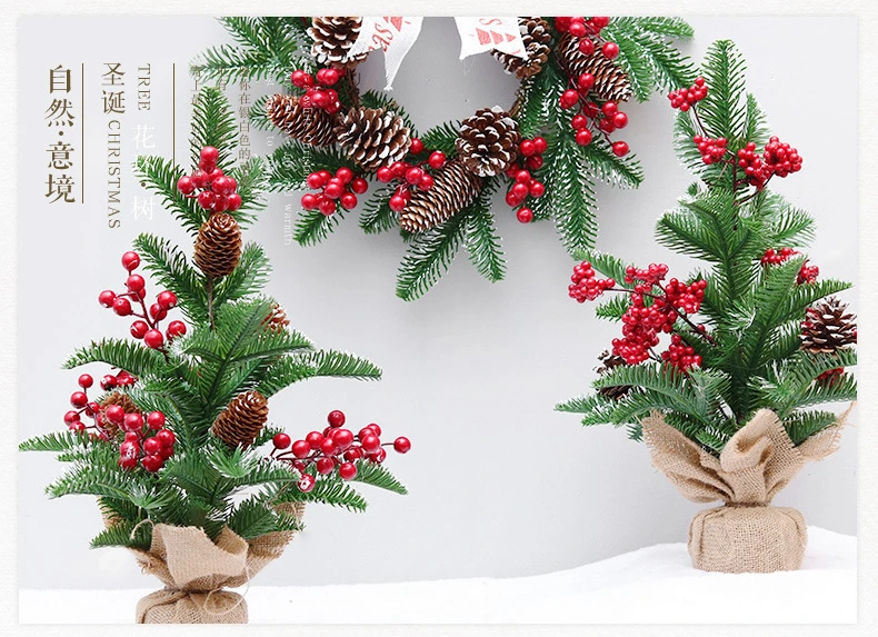 Ribbon Small Red Fruit PE Christmas Garland