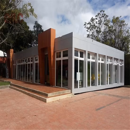 Pré-fabricada que constrói casas pré-fabricadas de contêineres de embalagem plana para transporte